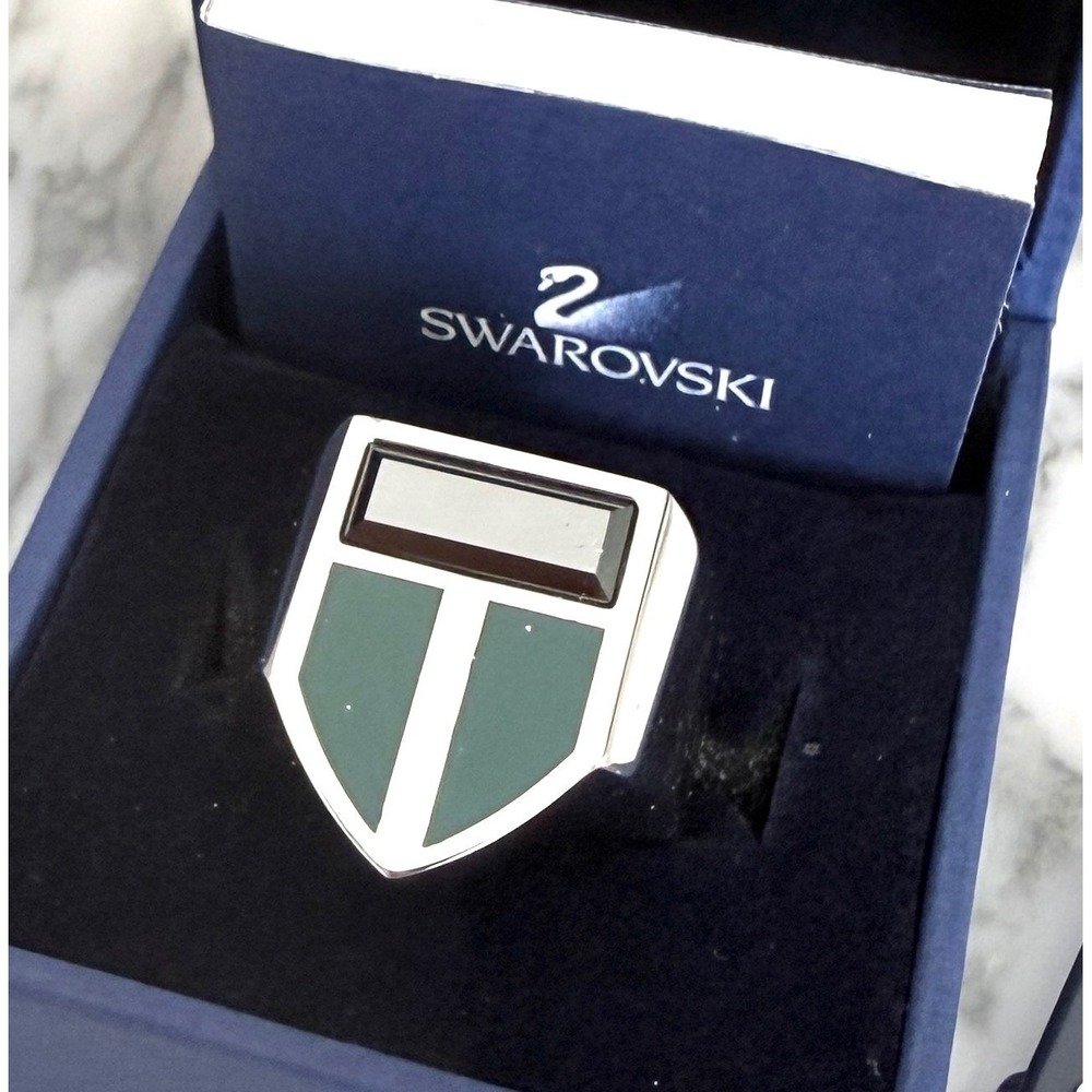 Swarovski Men's New England Ring, Green, Size 62 (10‎ US)